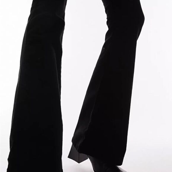 Top shop, Jamie flare, black corduroy jeans - Picture 2 of 7